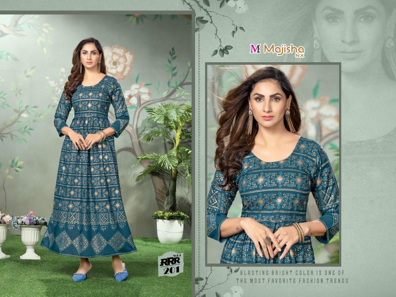 Majisha Nx Rrr 2 Wholesale Anarkali Kurti Collection